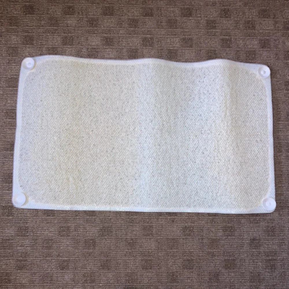 Anti Slip Bathtub Mat Off White Cream